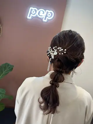 セミロング ヘアアレンジ pep natsumiのヘアスタイル