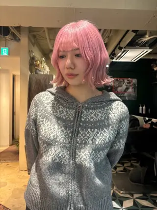 ショート カラー ブリーチ/エクステ はしもと　そな🫧のヘアスタイル