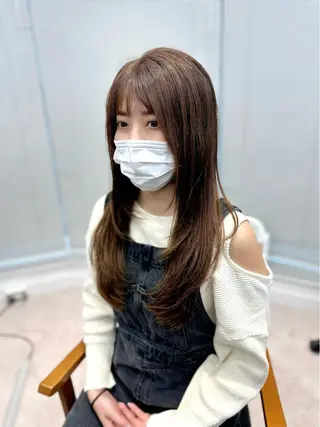 ロング カラー パーマ ヘアアレンジ メンズ キッズ 骨格レイヤーカット 🌿美髪縮毛矯正のヘアスタイル