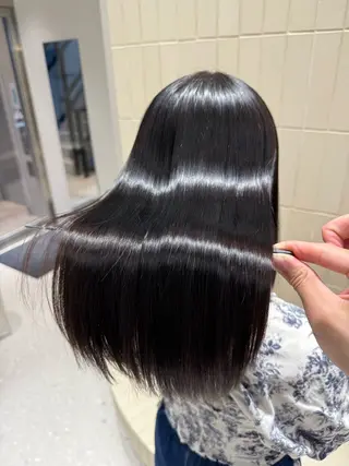 ロング パーマ ヘアアレンジ 縮毛矯正/髪質改善/ ブリーチ毛/木元渓太のヘアスタイル