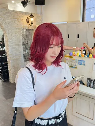 ミディアム カラー 透明感style 🌿 ASUKAのヘアスタイル