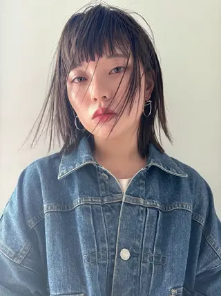 ミディアム カラー ヘアアレンジ 丸山渉/表参道 レイヤーボブのヘアスタイル