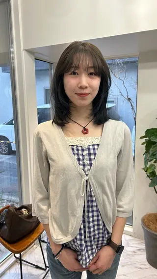 ミディアム カラー じゅわっと暖色カラー 🍊Moemiのヘアスタイル