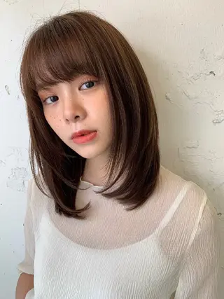 ロング カラー CONTI ROMMY.所属・フカマチケイコ/本厚 木/ミディアム/艶髪のヘアスタイル