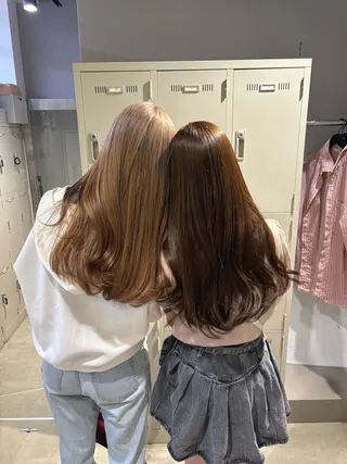 カラー 透明感ベージュ🤎 ナチュラルレイヤーのヘアスタイル