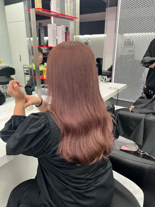 セミロング カラー 💖似合わせカラー レイヤー💖縮毛矯正のヘアスタイル