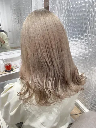 セミロング カラー 酸性縮毛矯正 梅田茶屋町 Juriのヘアスタイル