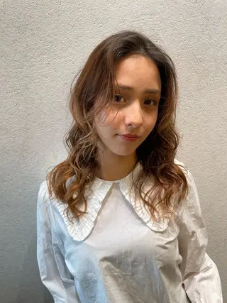 ロング パーマ 🎀レイヤー/パーマ カラー/ai🎀のヘアスタイル