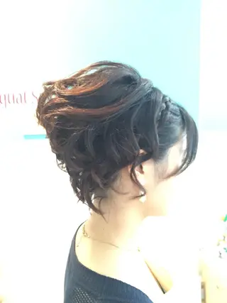 ミディアム セミロング ロング ヘアアレンジ 早朝✨ヘアセット 着付け/清水玲歌のヘアスタイル