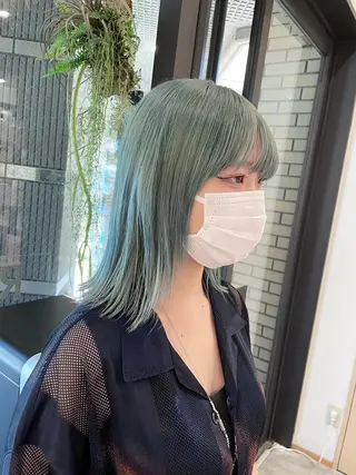 ミディアム カラー 城 健太郎 💎ハイトーンのヘアスタイル