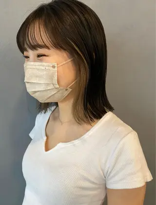ミディアム カラー 三谷はるな /名古屋/本山のヘアスタイル