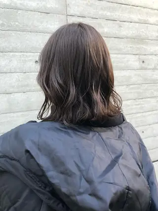 ミディアム ✨色持ちの良い艶 カラー✨蟹江真世のヘアスタイル