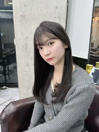 セミロング 韓国/ワンホンヘア 髪質改善/MaCoのヘアスタイル
