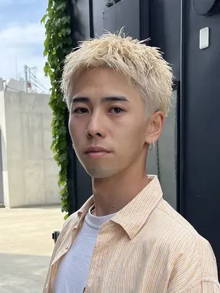 ショート カラー メンズ 渋谷 メンズカット 佐伯 将のヘアスタイル
