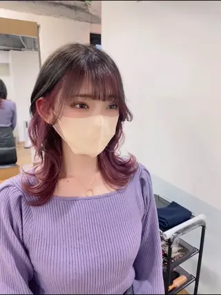 ミディアム カラー 韓国ヘア🇰🇷 スズキのヘアスタイル