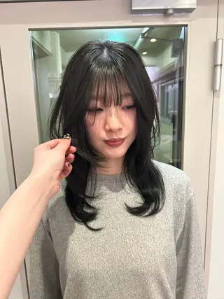 セミロング カラー 透明感似合わせカラー 🍀あかり🍀のヘアスタイル