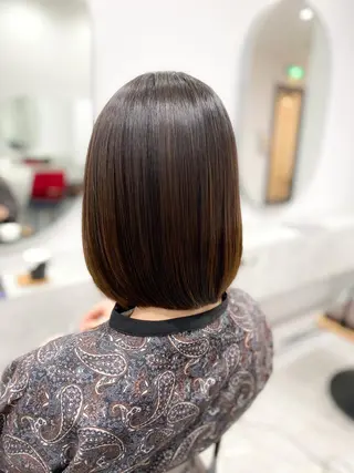 ミディアム 髪質改善、縮毛矯正 店長浅野太郎のヘアスタイル