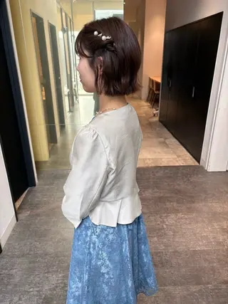 ショート ヘアアレンジ mao | 柔らか艶カラー🫧のヘアスタイル