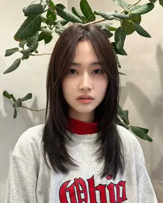 ミディアム 前田 流星のヘアスタイル