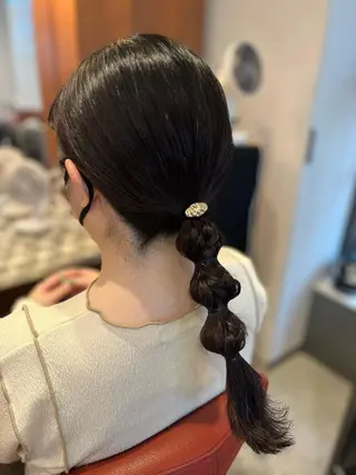 セミロング 近 沙織のヘアスタイル