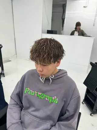 カラー パーマ メンズ 柏メンズカットパーマ NO.1タイチのヘアスタイル