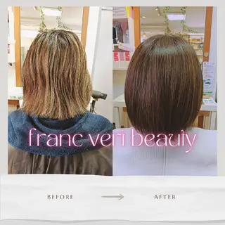 ミディアム あや🍀
大人艶カラ ー・縮毛矯正のヘアスタイル