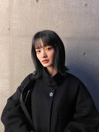 ミディアム HEIMER ミカド　サトル△のヘアスタイル