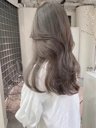ロング カラー 🐰aina/ ミルクティー/ピンクのヘアスタイル