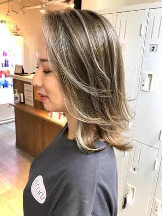 ミディアム maco / 難波美容室のヘアスタイル