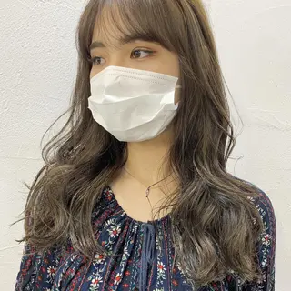 セミロング カラー パーマ ヘアアレンジ 北間 寛哉のヘアスタイル