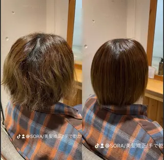 セミロング 🌈新宿縮毛矯正 No.1 SORAのヘアスタイル