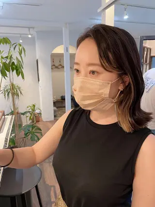 ミディアム カラー 高橋 愛美のヘアスタイル