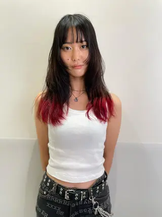 ミディアム カラー ブリーチ😼 ボブ✍️レイヤーのヘアスタイル