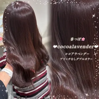 セミロング カラー non. ダブルカラー🎀🤍のヘアスタイル