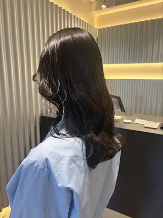 ミディアム カラー パーマ ヘアアレンジ 押切 響 のヘアスタイル