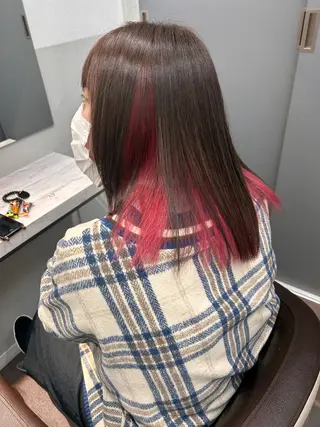 ミディアム カラー 薄田 珠美のヘアスタイル