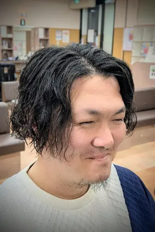 セミロング パーマ 理容プラージュ燕三条 福井のヘアスタイル