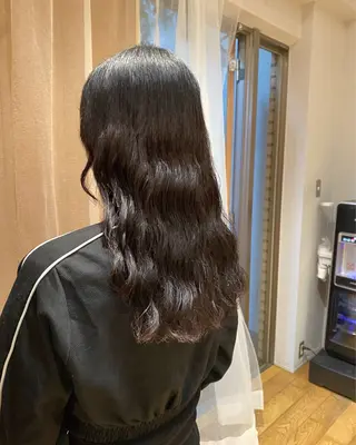 セミロング 大人可愛い♡コテ巻き パーマ🌼杉田 萌恵のヘアスタイル