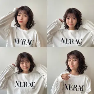 パーマ ボブ/ミディアム 親しみやすさ/さくらのヘアスタイル