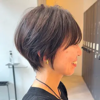 ショート お悩み改善ボブ 顔まわりカット/こうのヘアスタイル