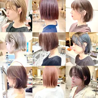 ショート カラー レイヤー専門家 ダブルカラー修のヘアスタイル