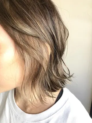 ミディアム カラー パーマ W_SALON ［四条河原町］のヘアスタイル