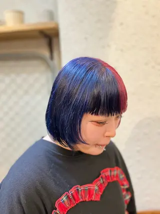 ショート カラー ヘアアレンジ ボブ×艶カラー 特化・リクト💥のヘアスタイル
