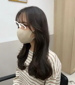 セミロング 大人韓国ヘア🎀 しょうこLuanaのヘアスタイル