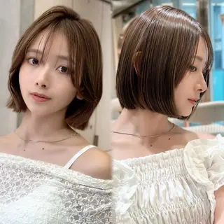 ショート レイヤー/韓国ヘア /顔まわり/サラのヘアスタイル