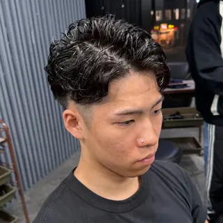 パーマ メンズ 梅田/メンズパーマ /短髪/田中崇奨のヘアスタイル