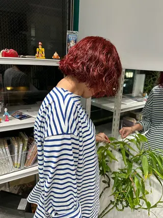 ショート カラー パーマ 🎀オイダイラ モモカ🎀のヘアスタイル