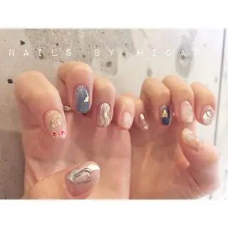 ショート カラー マツエク・マツパ illum hicariのネイルデザイン