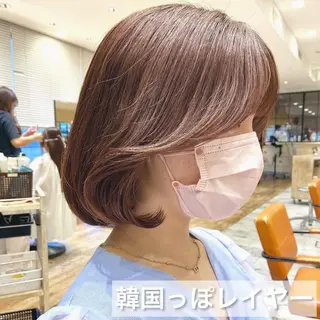 ミディアム カラー パーマ ヘアアレンジ 🌈小顔似合わせ SHIHO🌈のヘアスタイル
