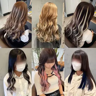 ロング カラー 苗村 梨愛のヘアスタイル